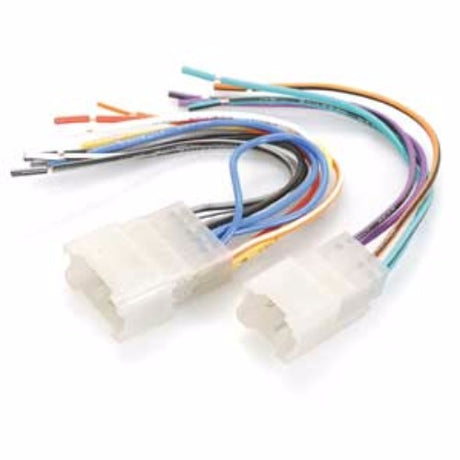 AERPRO harness for Toyota 1987+, features bare wire for aftermarket radios with 2-pin plug configuration for easy installation.