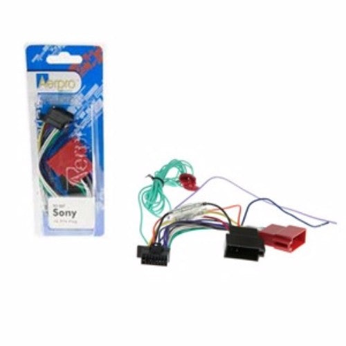 Sony AV 16 Pin to ISO harness by AERPRO for seamless car audio integration and easy plug-and-play installation.