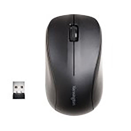 Wireless Kensington Mouse featuring silent clicks, ambidextrous design, 1000 DPI sensor, and convenient storable nano receiver.