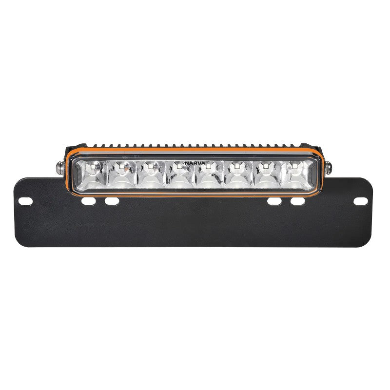 10-inch EX2 light bar for license plates with 8 color trims, hybrid beam, harness-free installation, and 7-year warranty.