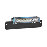 10-inch EX2 light bar for license plates; features 8 LEDs, effortless installation, hybrid beam technology, and 8 color trims.