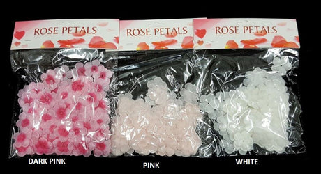 Bag of 150 pink silk hydrangea petals, ideal for weddings, crafts, and home decor, featuring authentic textures and vibrant color.