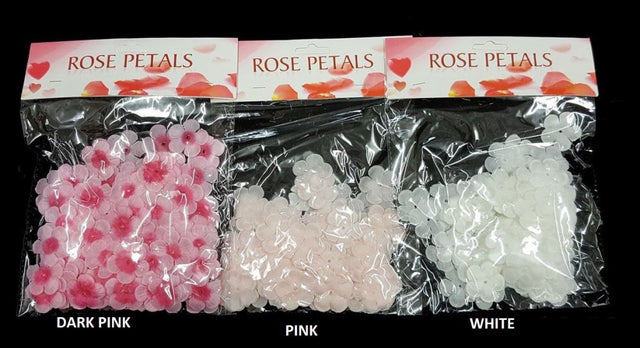 Bag of 150 pink silk hydrangea petals, ideal for weddings, crafts, and home decor, featuring authentic textures and vibrant color.