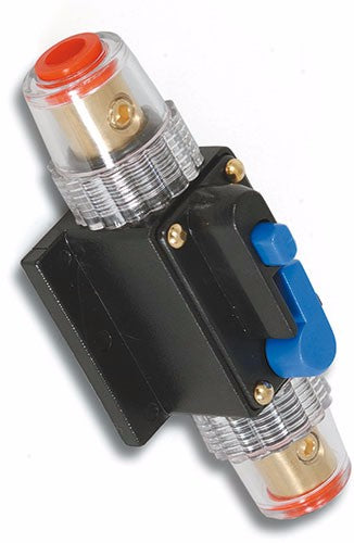 AERPRO 60Amp circuit breaker, compatible with 4Ga/8Ga cables, features gold plated fittings, moisture protection, and secure connections.