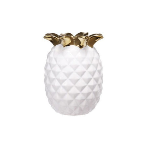 Chic 13cm white ceramic pineapple vase, perfect for flowers or as a stylish decor accent in any room.