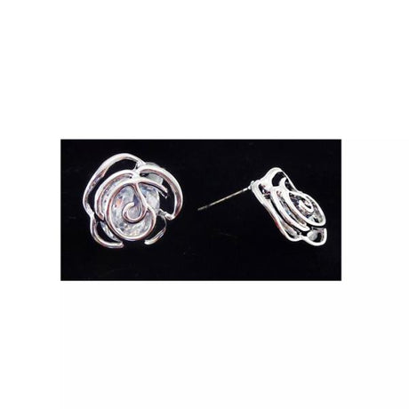 Swarovski CZ Clear Crystal stud earrings featuring a lace flower design and dazzling diamantes, perfect for any occasion.
