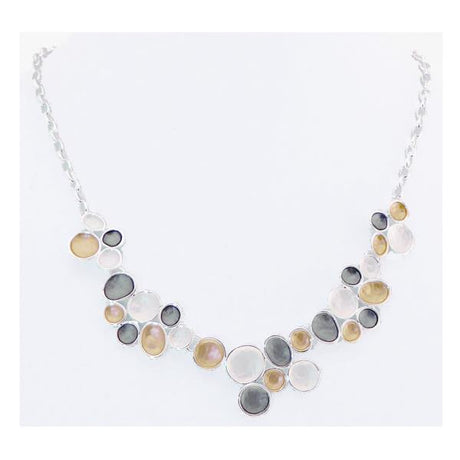 Elegant Matt & Shiny Silver Necklace, 46cm long, features unique finishes for versatile styling on any occasion.