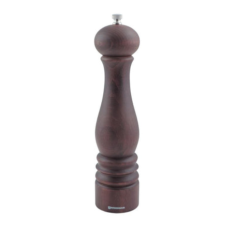 Elegant Swissmar Castell walnut pepper mill, 25cm, featuring a spice-specific grinder and easy-fill design for precise seasoning.