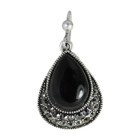 Elegant Jax Antique Black Teardrop earrings with a vintage design, perfect for any occasion, featuring lightweight comfort and secure closure.
