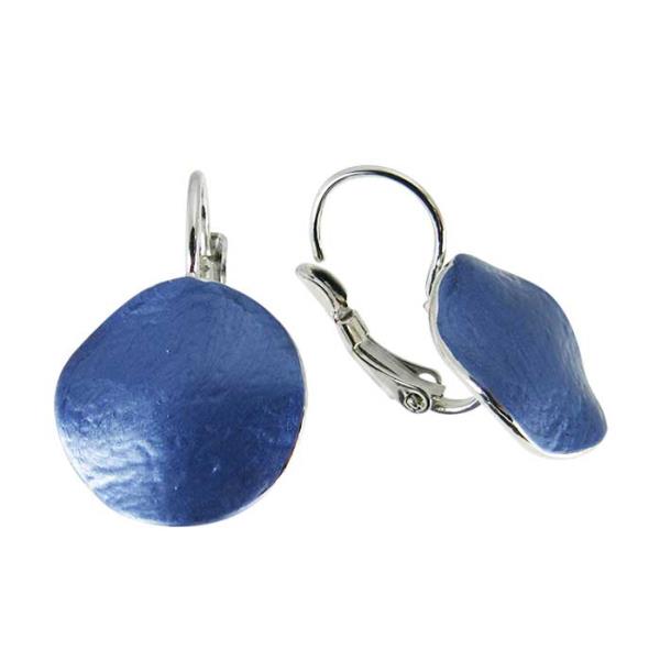 Elegant Jax Blue Drops earrings with chic blue hue, lightweight French hook design for comfortable all-day wear.