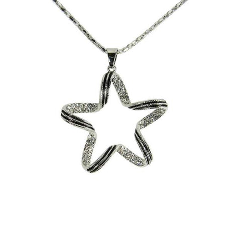 Large Jax Diamante Star Necklace with 5.5 cm star pendant and adjustable chain for elegant, sparkling style.