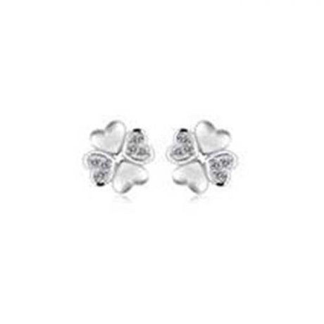 Jax Sterling Silver Clover Earrings featuring a delicate clover design, hypoallergenic, perfect for any occasion.