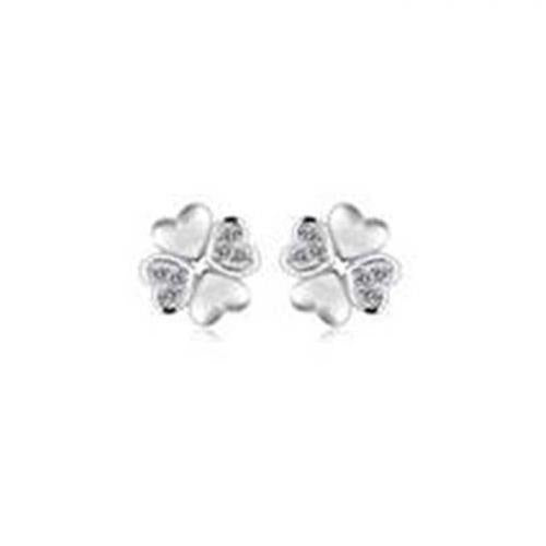 Jax Sterling Silver Clover Earrings featuring a delicate clover design, hypoallergenic, perfect for any occasion.