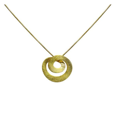 Elegant Jax Matt Gold Circles Necklace featuring a 46 cm chain, 3.5 cm pendant, perfect for any occasion.