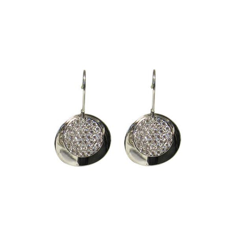 Elegant Jax Diamante Circles pierced earrings with sparkling diamantes in a chic 1.5 cm circular design, ideal for any occasion.