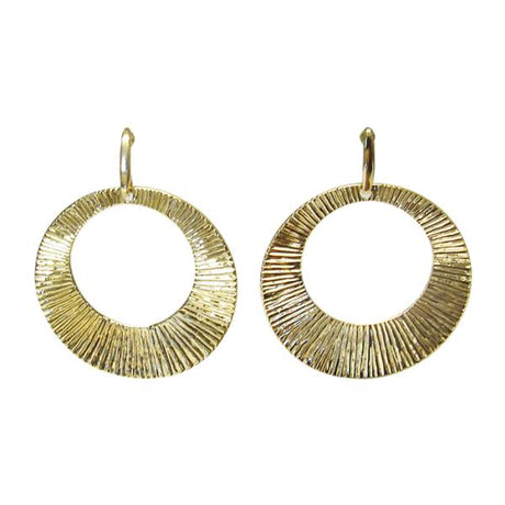 Elegant Jax Egyptian Gold pierced earrings, 4.5 x 4 cm, featuring a luxurious gold finish and lightweight design for comfort.