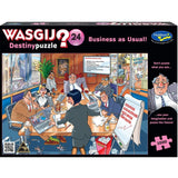 Wasgij Destiny 24 - 1000pc puzzle depicting a chaotic post-2020 office scene for imaginative fun and challenging play.