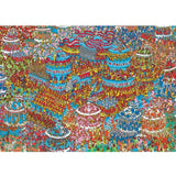 Holdson 500XL puzzle featuring Where's Wally in a vibrant band scene, perfect for family fun and cognitive skill development.