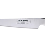 Global GS-60 Utility Knife: 15cm stainless steel knife for precise cutting of ingredients with ergonomic handle and lifetime warranty.
