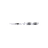 Global Classic 8cm peeling knife with sharp stainless steel blade, ergonomic design for precision in fruit and vegetable preparation.