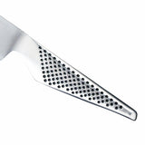 Global Classic 11cm kitchen knife featuring CROMOVA 18 stainless steel blade, razor-sharp edge, and ergonomic handle for precision cutting.