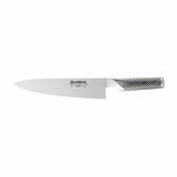 Global Classic 20cm Cook's Knife with CROMOVA 18 stainless steel, featuring a razor-sharp edge and balanced design for precision cutting.