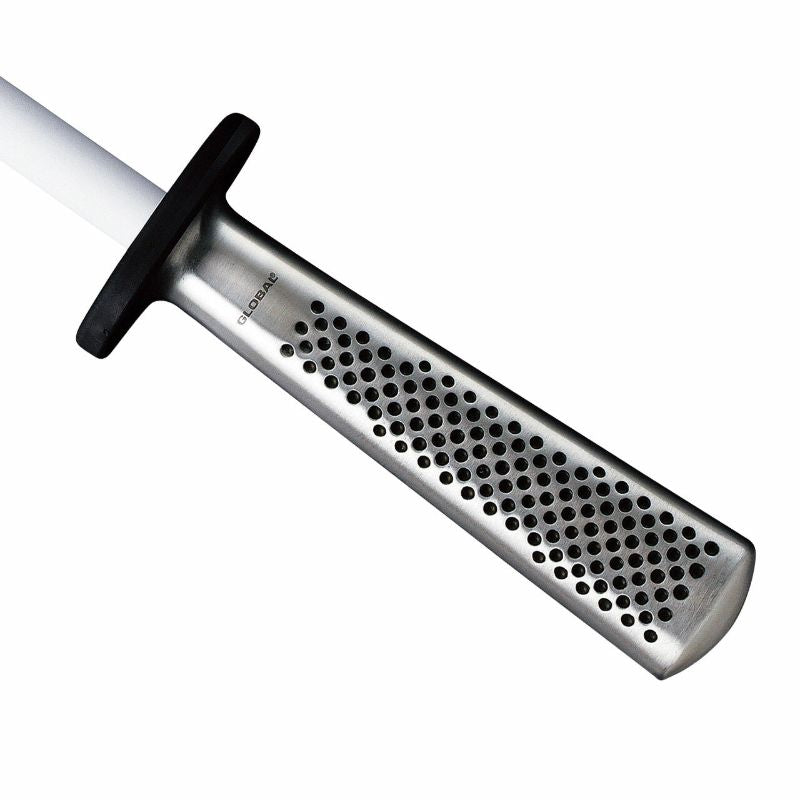Global Ceramic Sharpening Rod (24cm) for maintaining knife edges, crafted in Japan for precision and performance.