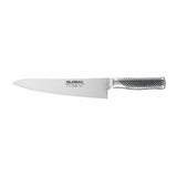 Global Classic 24cm Cook's Knife: razor-sharp CROMOVA 18 steel, ergonomic handle, perfect for slicing and carving in style.