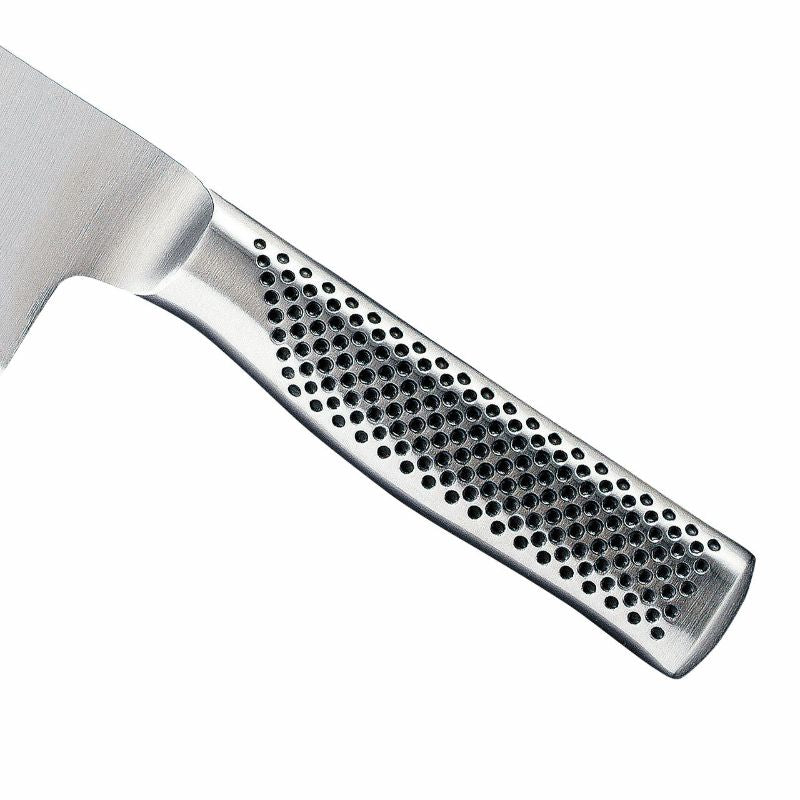 Global Classic 24cm Cook's Knife with CROMOVA 18 steel, featuring a balanced handle for precision and comfort in the kitchen.