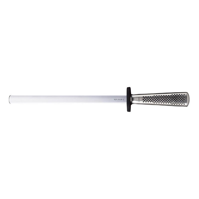 Global Diamond Sharpening Steel (26cm) designed for honing knives, featuring a durable stainless steel core and diamond-coated surface.