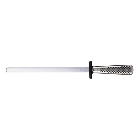 Global Diamond Sharpening Steel (26cm) designed for honing knives, featuring a durable stainless steel core and diamond-coated surface.