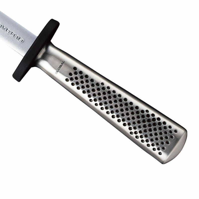 Global Diamond Sharpening Steel (26cm) with durable CROMOVA 18 core and diamond-coated surface for precision honing and maintenance.