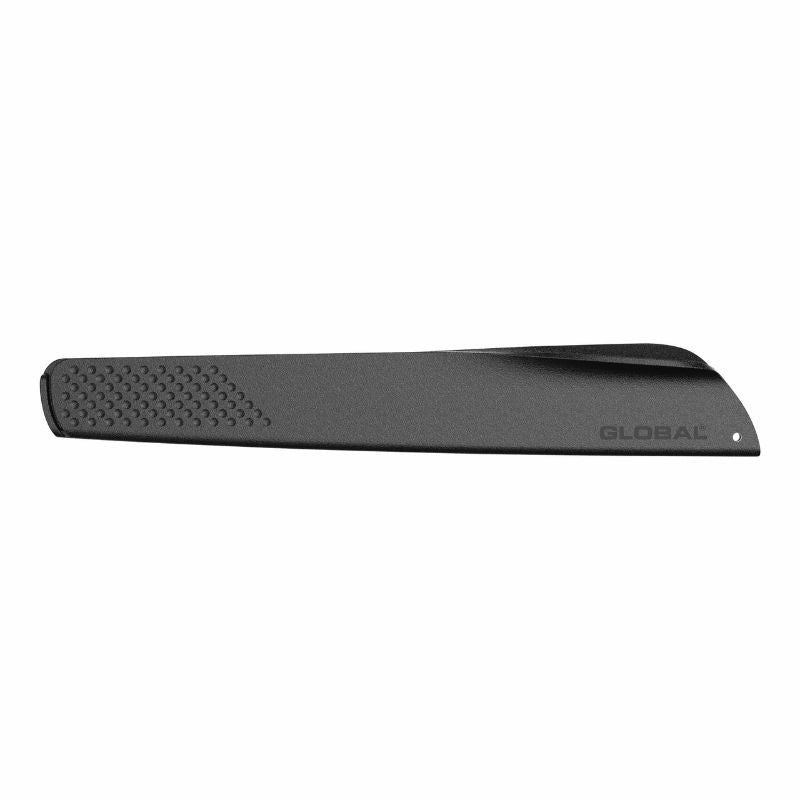 Universal Knife Guard by Global, medium size, protects blades up to 20cm, made of polypropylene, features easy insertion and finger guard.