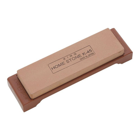 Global King 1000 Grit Water Whetstone with non-slip base for sharpening knives, made in Japan for precision and quality.