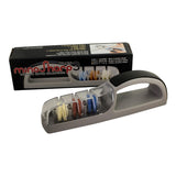 Ceramic Water Sharpener featuring three stages for precise knife honing, designed for Global and Japanese knives.