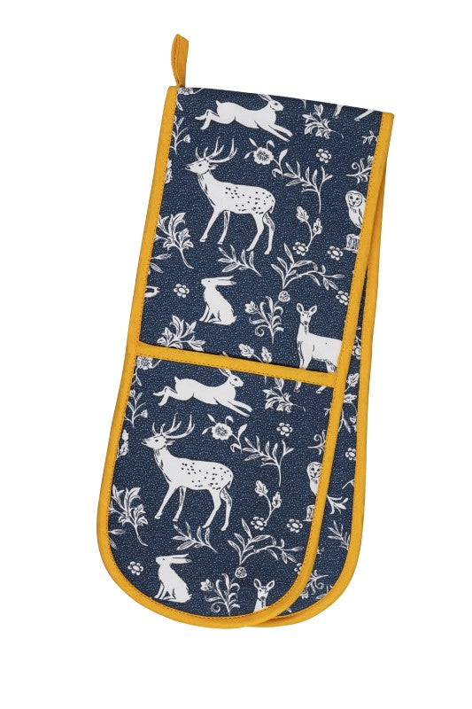 Ulster Weavers Double Oven Glove Forest Friends Navy