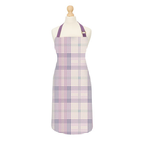 Stylish Ulster Weavers Mourne Check apron in eco-friendly cotton, featuring adjustable straps and rustic charm for home chefs.