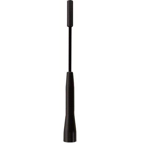 Black Aerial Whip Roof Mount from ANTECH, adjustable 11-27cm, fits 5mm & 6mm whips, sleek design for enhanced reception.