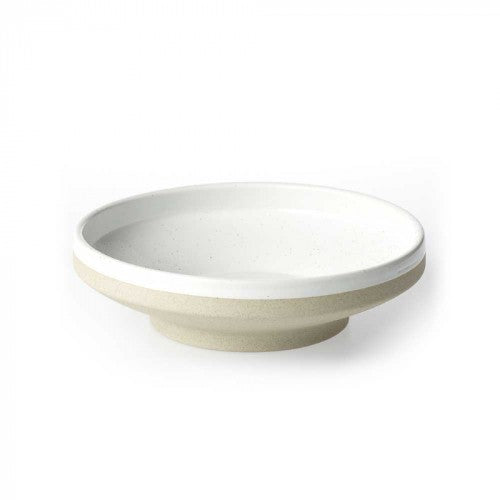 Set of 6 stylish footed white bowls with textured rims, perfect for appetizers and desserts in any dining setting.