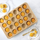 Nordic Ware 24 Cup Petite Muffin Pan, 42 x 27.5 x 2cm, ideal for baking mini muffins, quiches, and tarts with a non-stick finish.