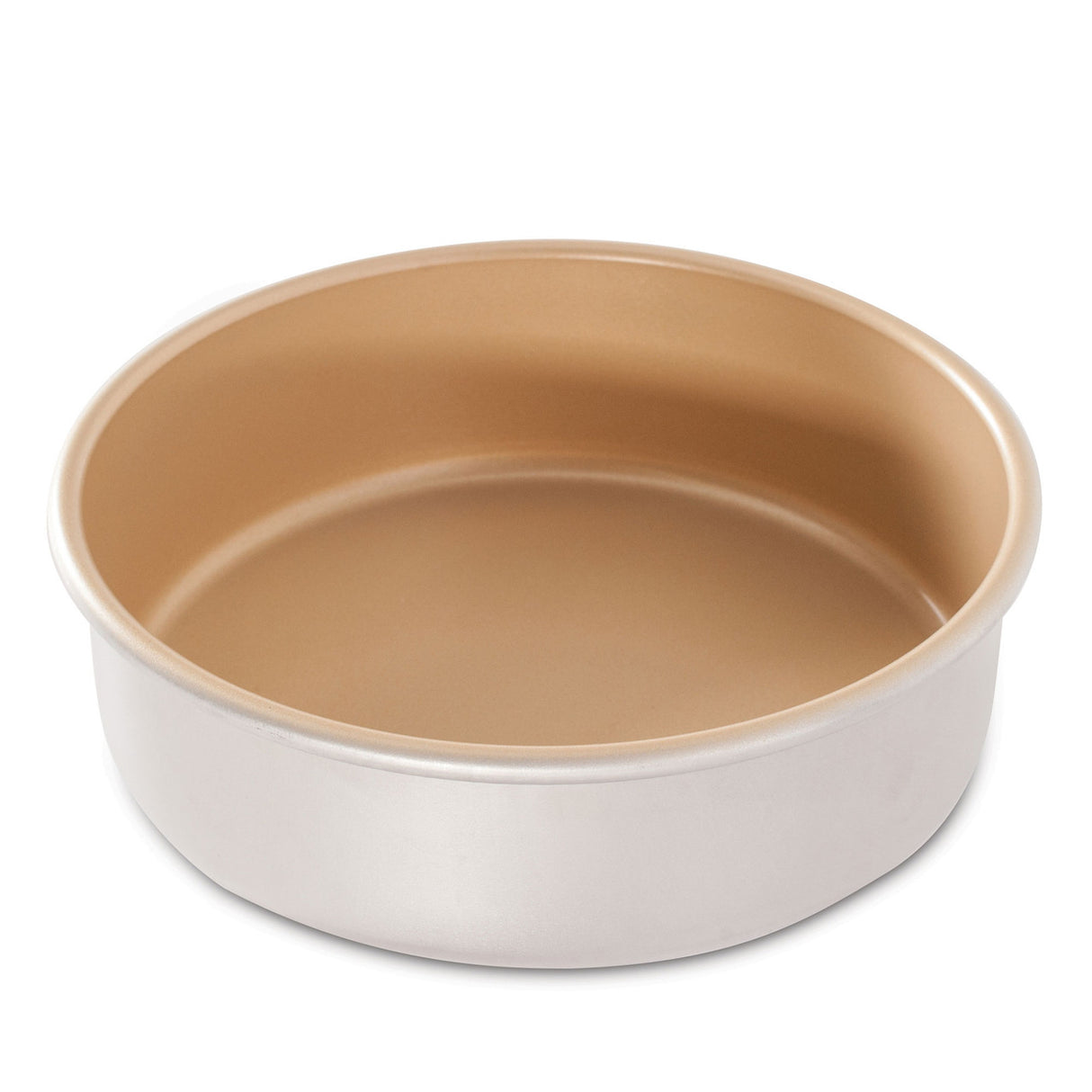 Nordic Ware Nonstick 8 Inch Layer Cake Pan with extra-high sides, perfect for baking delicious layer cakes effortlessly.