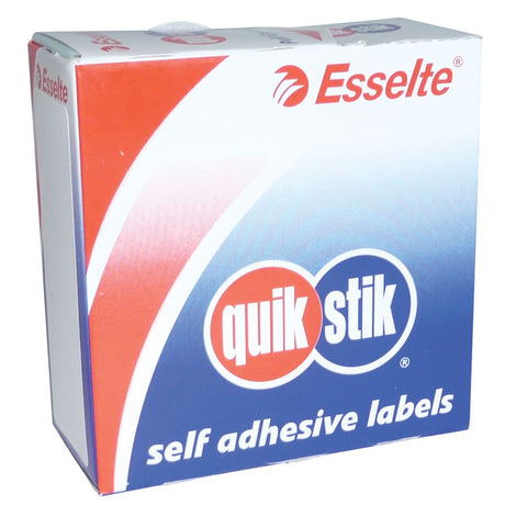 White Quikstik label dispenser with 180 removable labels, ideal for easy labeling of clothing and soft materials.