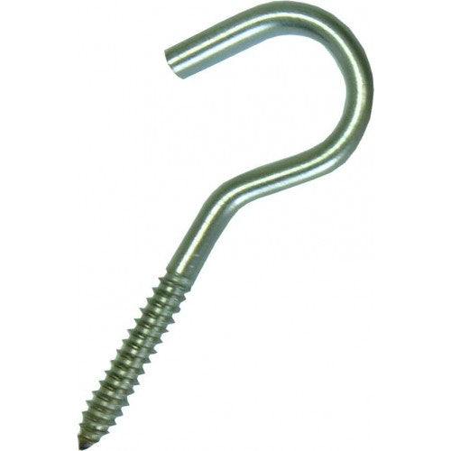 Durable 4-1/8" screw hooks, perfect for home organization and outdoor projects, with deep shank and corrosion resistance.