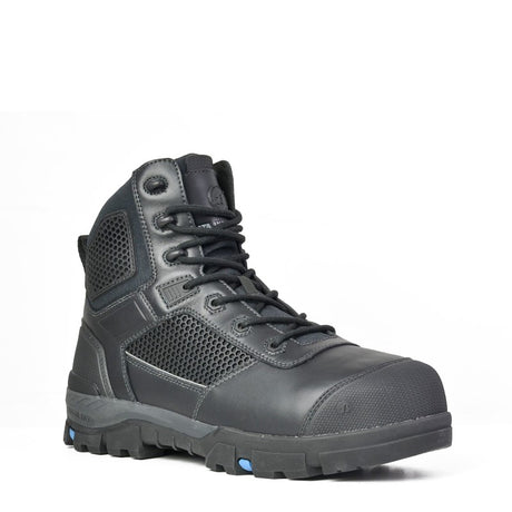 Bata Avenger Black safety boots in size 3, featuring carbon fiber toecap, D3O protection, and advanced cushioning for ultimate comfort.