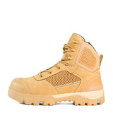 Bata Avenger Wheat safety boots (Size 3) featuring carbon fibre toecap, D3O protection, and ultra-lightweight design.