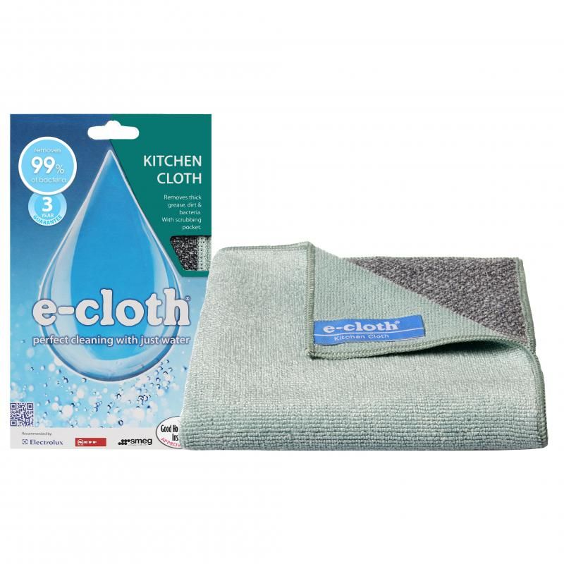 E-Cloth Kitchen Cloth - KC for effortless, chemical-free cleaning of surfaces, removing grease and 99% of bacteria with water.