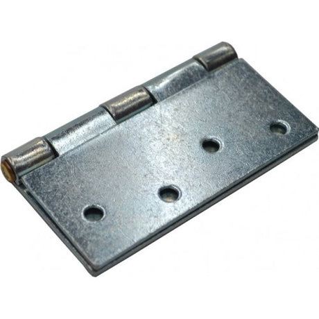 Butt Hinge ZP 808, 100mm x 100mm steel hinge with fixed brass pin and zinc-plated finish for durability and security.