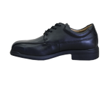 Blundstone Men's Black Lace Up Shoe, Size 9, features steel toe, comfort padding, breathable footbed, and heat-resistant sole.