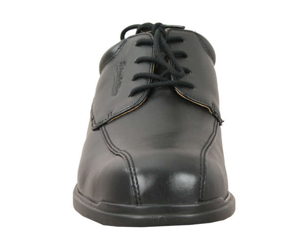 Blundstone Black Lace Up Shoe in size 13, featuring steel toe cap, comfort pads, and durable heat-resistant sole.