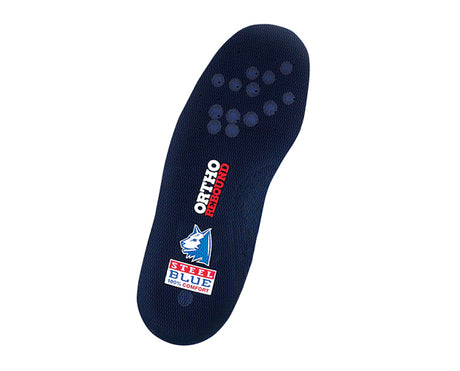 Protective insoles in size 9 with PU footbed, offering arch support and anti-bacterial properties for ultimate comfort.
